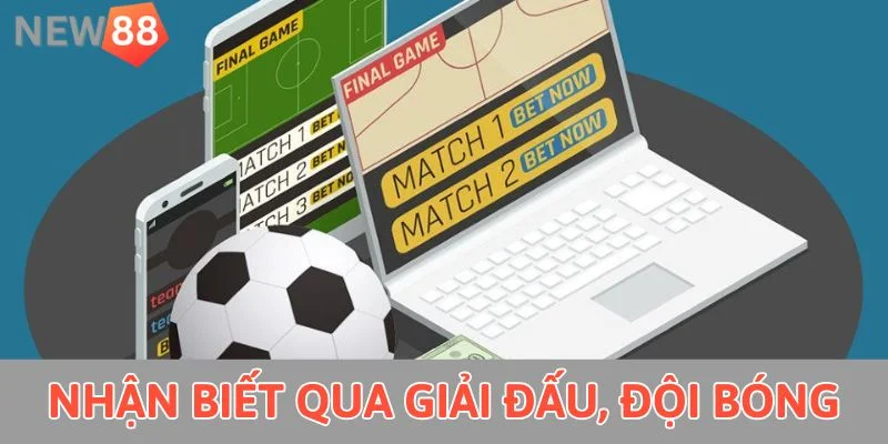 Nhận biết qua giải đấu, đội bóng 